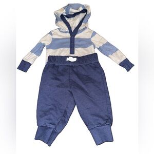 Carter's Boy 3 Months Cozy Blue and Gray Outfit